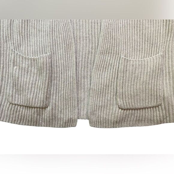 Madewell Cream Wool Blend Open Front Ribbed Redford Cardigan Sweater - Picture 7 of 12